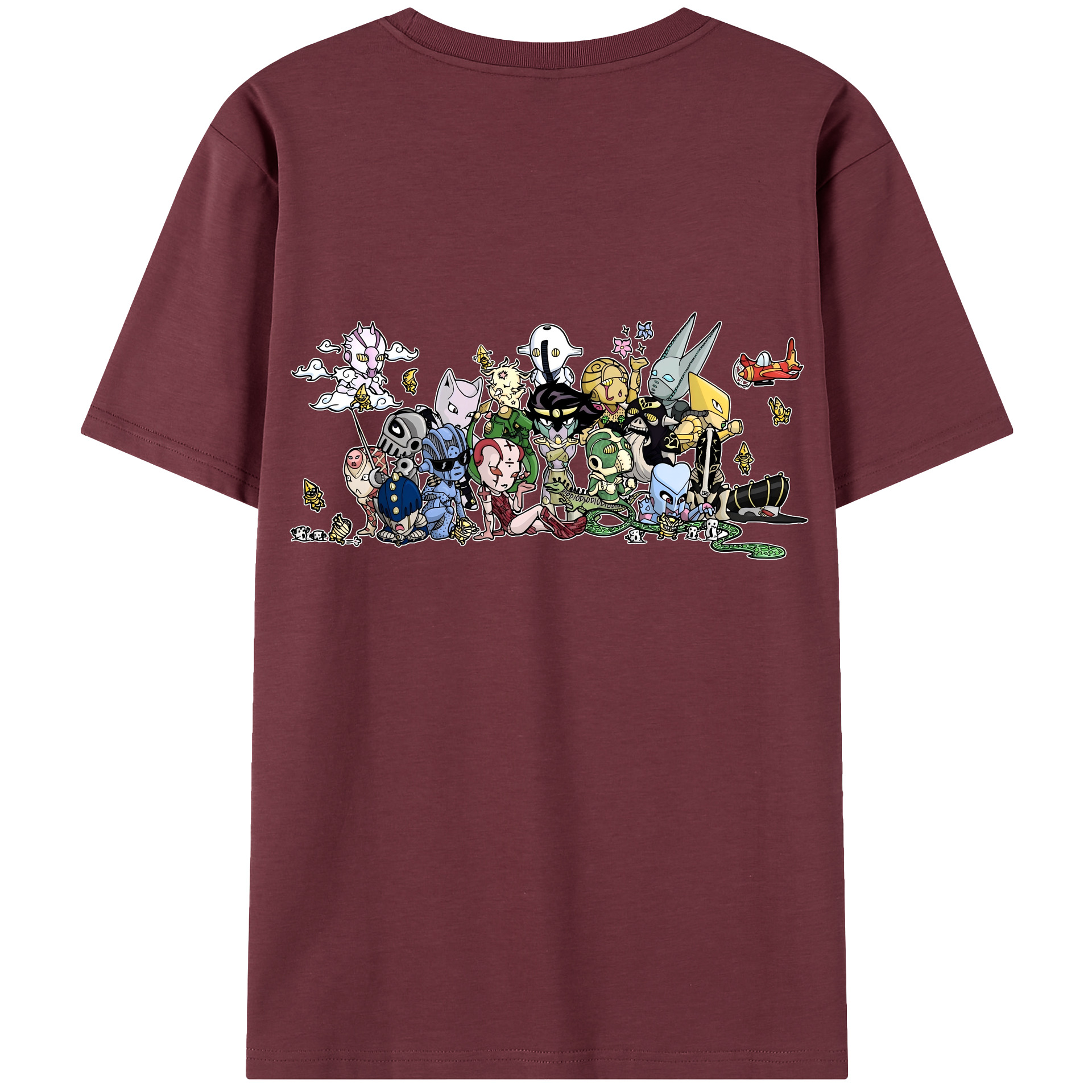 （画像用） ジョジョの奇妙な冒険 JoJo's Bizarre Adventure 綿100％半袖Tシャツ（背面プリント）